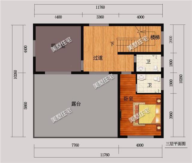 11x10米三層別墅設(shè)計圖紙，外觀大氣時尚，建起來就是高富帥！