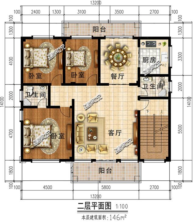 歐式豪華四層別墅設計圖，外型非常漂亮，建一棟在村里絕對拉風