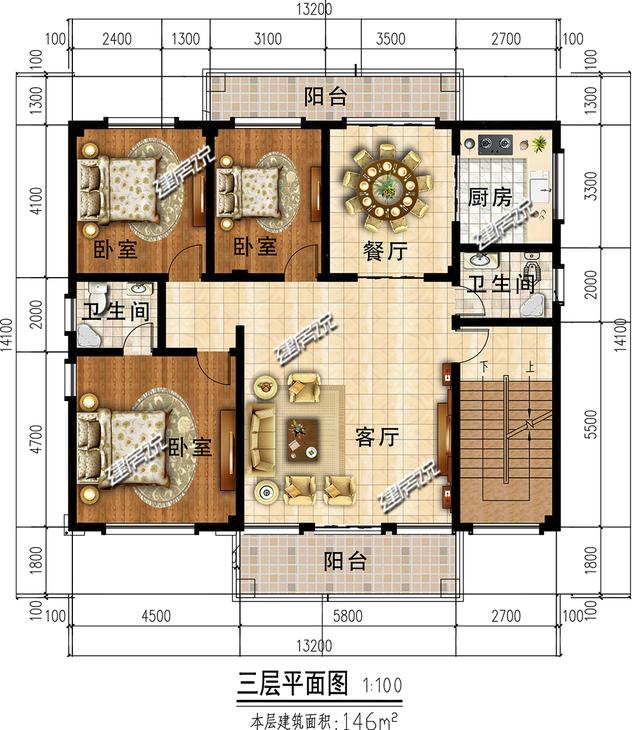 歐式豪華四層別墅設計圖，外型非常漂亮，建一棟在村里絕對拉風