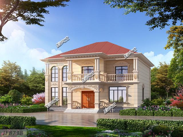 小宅基地就應該這樣建房，這3套二層別墅設計好看極了，豪宅既視感爆棚