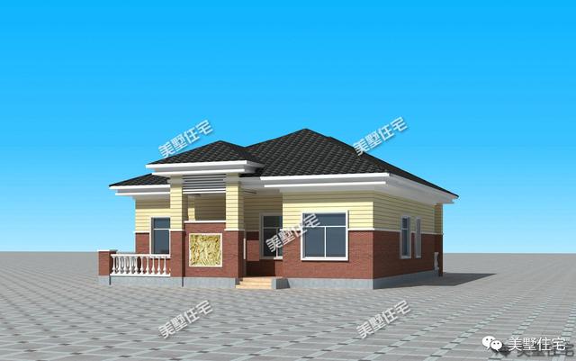 三款農村平層別墅設計圖，2廳4臥造價10萬起，1最好看2帶院子