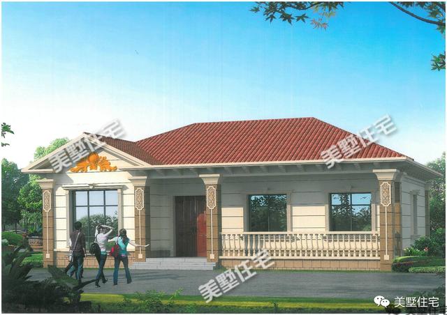 三款農村平層別墅設計圖，2廳4臥造價10萬起，1最好看2帶院子