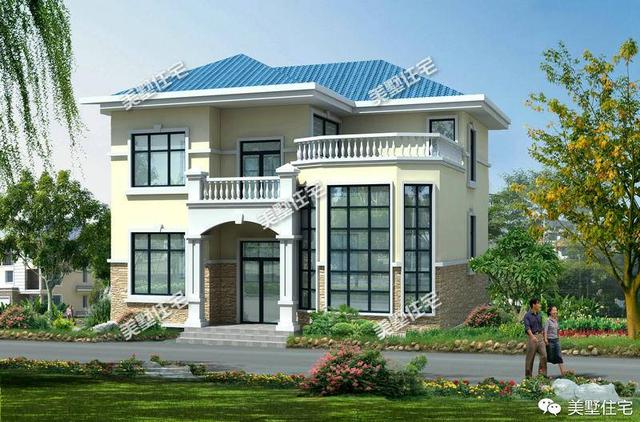 8套新農(nóng)村小二層別墅設(shè)計圖，設(shè)計都帶陽臺，毛坯造價30萬左右