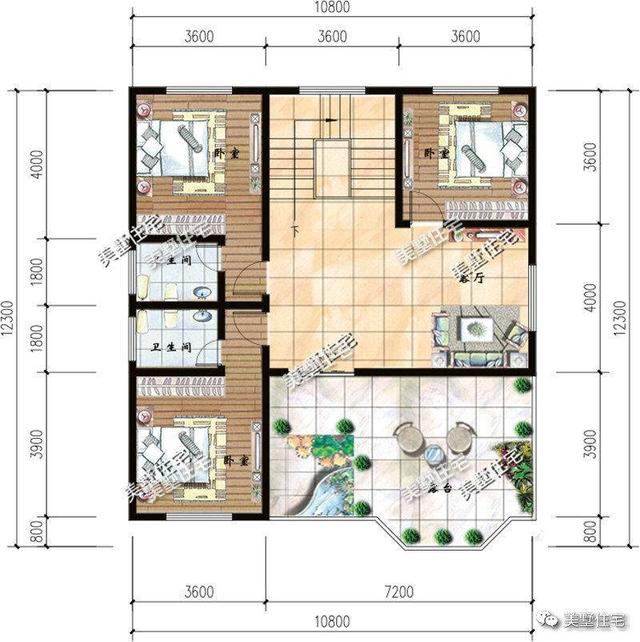 12×10米歐式別墅設計，一套二層、兩套三層，這樣的設計50年不過時