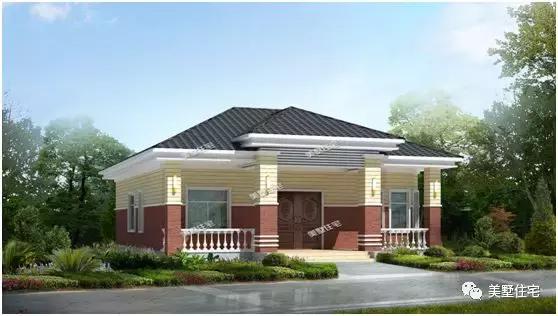 一層經典實用別墅設計圖，最低15萬建造，人人見了都喜歡。