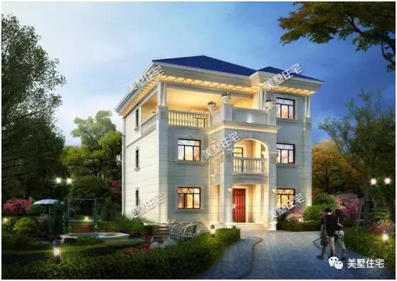 三層經典別墅設計圖，戶型方正，7臥6衛，一家人居住，共享天倫之樂。