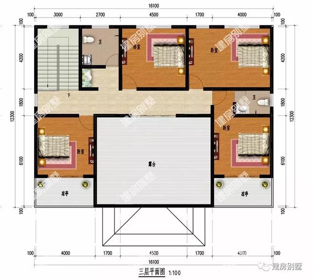 三層農村住宅設計圖，最后一款很適合一家三兄弟建造。
