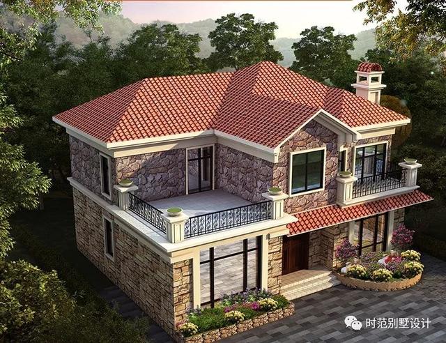 二層歐式小戶型別墅設計圖，洋氣又耐看，6室3廳，適合農村自建。
