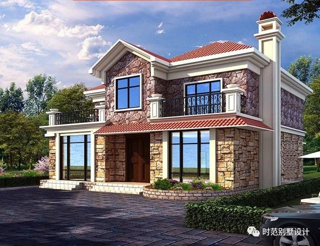 二層歐式小戶型別墅設計圖，洋氣又耐看，6室3廳，適合農村自建。