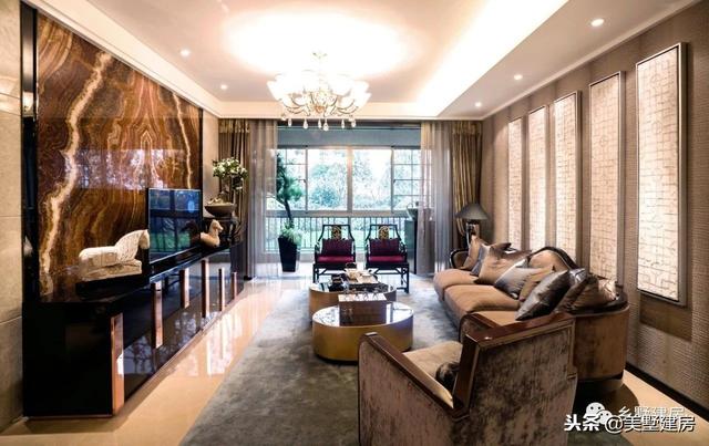 12.3X10.4米三層歐式樓房設計圖，超大落地窗戶挑空大客廳+大露臺！