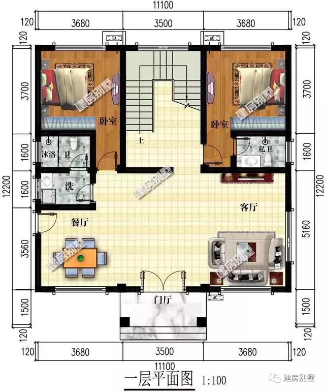124平三層農村小洋樓設計圖，家人住的好，生活才更有奔頭
