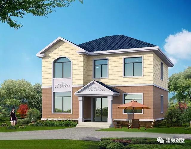 小戶型二層歐式別墅設(shè)計(jì)圖，外觀小巧精致，20萬蓋起，別有一番韻味！