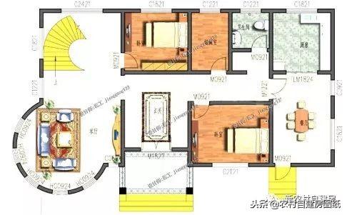 四款進深9米的經典二層別墅自建房，占地中等，布局合理，溫馨感十足！