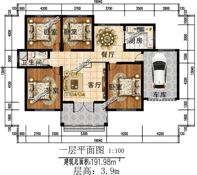 給父母蓋棟一層小院別墅，20萬就能享受花園小洋房生活。