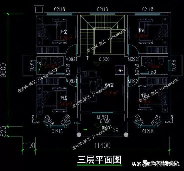 6套140平以內的農村三層別墅設計圖，戶型趕緊選好了，明年就開工建房吧。