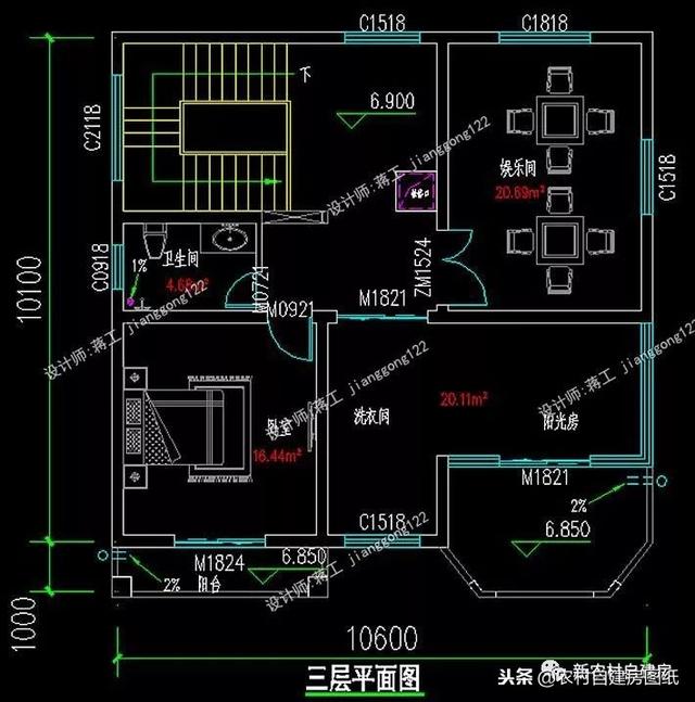 6套140平以內的農村三層別墅設計圖，戶型趕緊選好了，明年就開工建房吧。