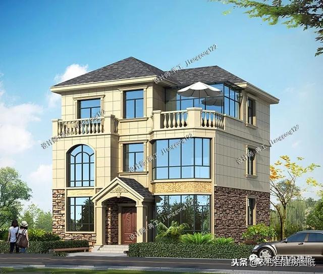 6套140平以內的農村三層別墅設計圖，戶型趕緊選好了，明年就開工建房吧。