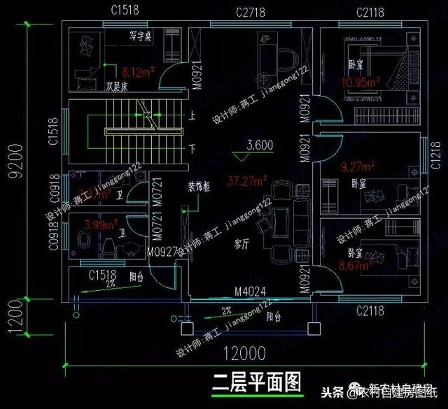 6套140平以內的農村三層別墅設計圖，戶型趕緊選好了，明年就開工建房吧。