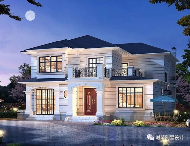 二層獨棟歐式別墅設計圖，精致美觀，富有時代的韻味，適合農村自建