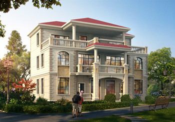 2021新款農村三層雙拼自建房設計圖，占地150平米左右