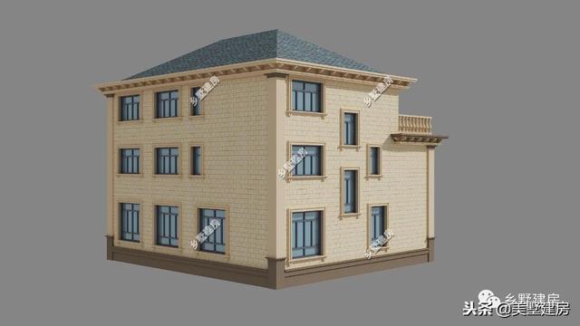 占地223平的農(nóng)村三層歐式大別墅設(shè)計(jì)圖，精美的構(gòu)件和裝飾，中式和歐式完美的結(jié)合，大氣與實(shí)用于一體