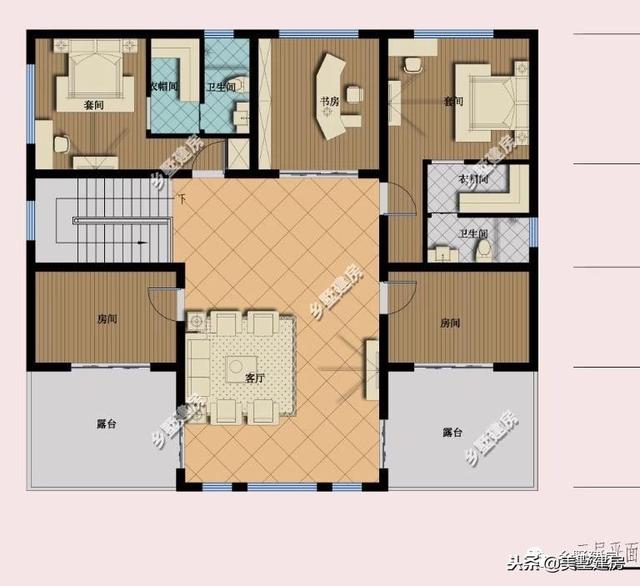 占地223平的農(nóng)村三層歐式大別墅設(shè)計(jì)圖，精美的構(gòu)件和裝飾，中式和歐式完美的結(jié)合，大氣與實(shí)用于一體