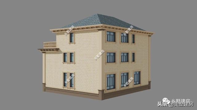 占地223平的農(nóng)村三層歐式大別墅設(shè)計(jì)圖，精美的構(gòu)件和裝飾，中式和歐式完美的結(jié)合，大氣與實(shí)用于一體