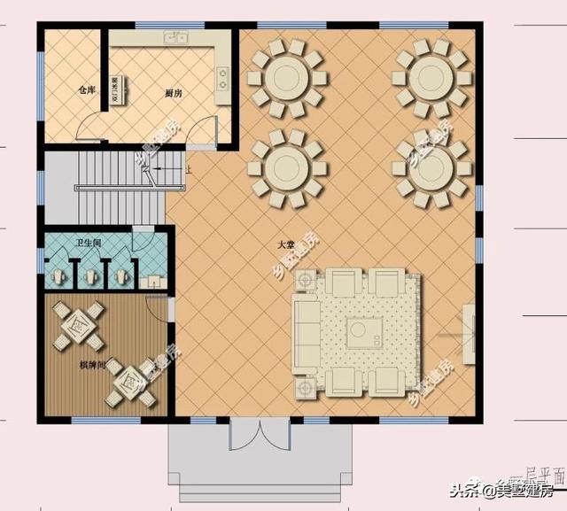 占地223平的農(nóng)村三層歐式大別墅設(shè)計(jì)圖，精美的構(gòu)件和裝飾，中式和歐式完美的結(jié)合，大氣與實(shí)用于一體