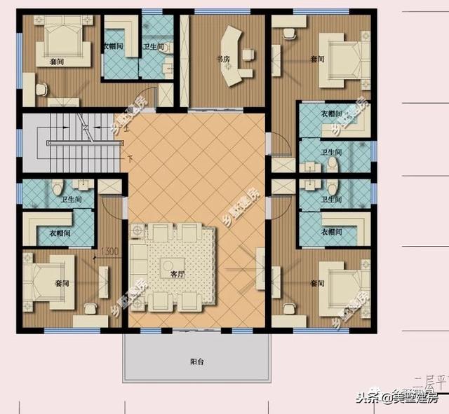 占地223平的農(nóng)村三層歐式大別墅設(shè)計(jì)圖，精美的構(gòu)件和裝飾，中式和歐式完美的結(jié)合，大氣與實(shí)用于一體