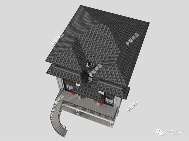 四層經(jīng)典中式別墅設(shè)計(jì)圖，新老元素的混合搭配很漂亮，不比歐式差