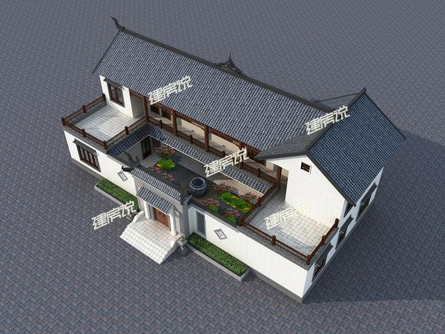 經典二層徽派四合院，在村里建一棟，鄰居看了天天來串門！