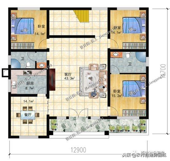 5棟建房尺寸小的一層自建房，設(shè)計合理，實用經(jīng)濟，養(yǎng)老最合適不過了！