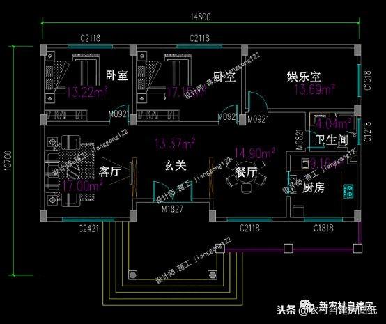 5棟建房尺寸小的一層自建房，設(shè)計合理，實用經(jīng)濟，養(yǎng)老最合適不過了！