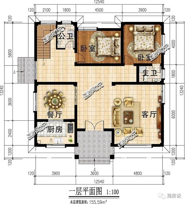 經濟實用的二層小樓設計圖，30萬在農村蓋起，不要錯過這個好戶型了