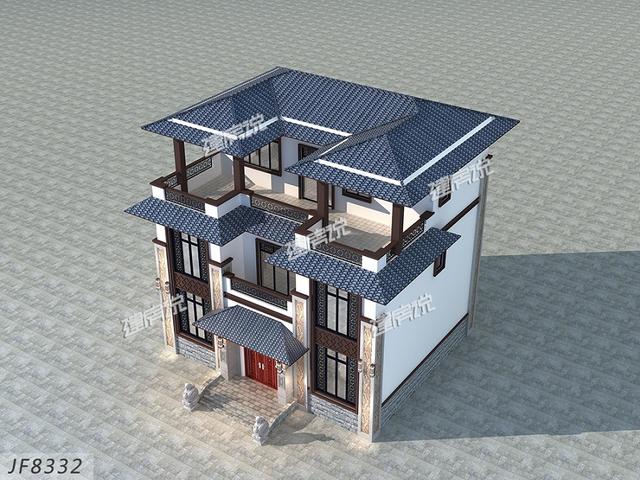 125平三層新中式別墅設計圖，低調不張揚，簡直是小宅基地的福音，建到就是賺到。