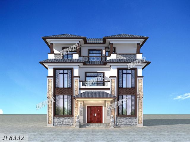 125平三層新中式別墅設計圖，低調不張揚，簡直是小宅基地的福音，建到就是賺到。