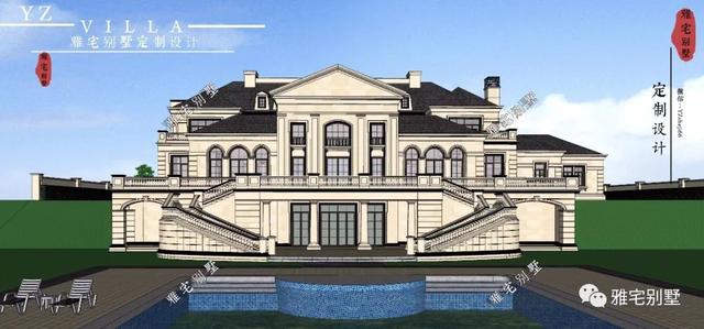 帶半地下室的二層復式樓房設計圖，對稱設計，舒適享受鄉村生活