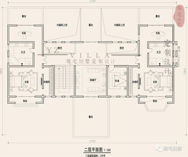 帶半地下室的二層復式樓房設計圖，對稱設計，舒適享受鄉村生活