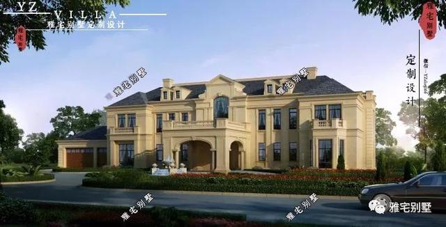 帶半地下室的二層復式樓房設計圖，對稱設計，舒適享受鄉村生活