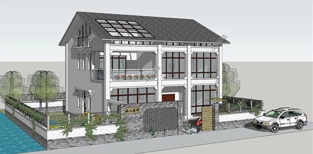 三層中式養老小別墅設計圖，62萬交給專業施工隊，帶施工圖和效果圖。