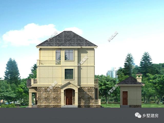 農村三層小洋房設計圖，給父母蓋一棟小院，過一個舒適的生活環境。