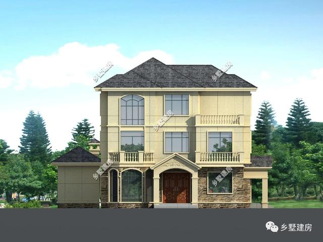 農村三層小洋房設計圖，給父母蓋一棟小院，過一個舒適的生活環境。