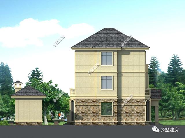 農村三層小洋房設計圖，給父母蓋一棟小院，過一個舒適的生活環境。