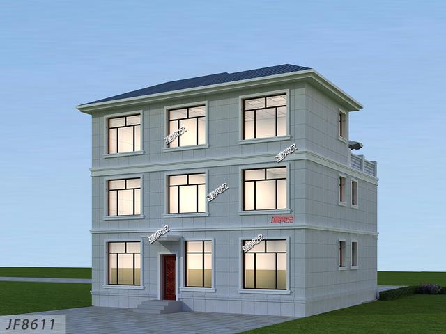 精美的三層歐式別墅，占地一百多平，在農(nóng)村建造，親戚朋友都夸棒！