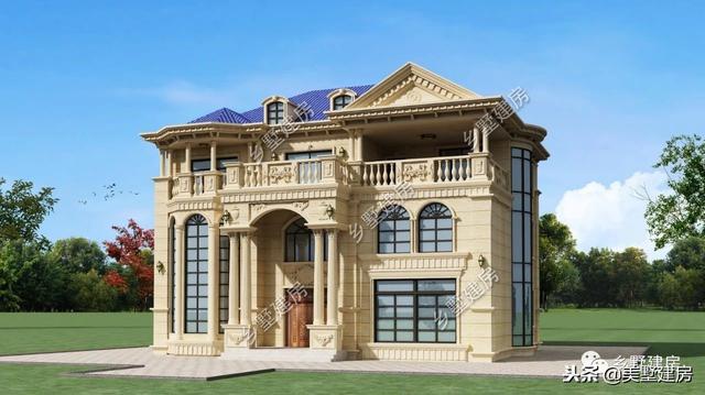 兩棟風格迥異的農村二層自建房，豪華的歐式，精致的美式，你更中意哪一款呢？