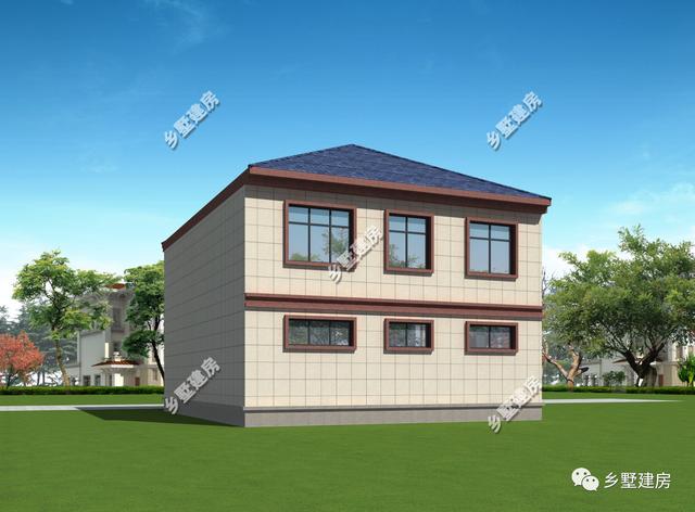 162平二層農村別墅，既美觀又大方，帶車庫和大露臺的設計，建上一棟絕對面子十足！