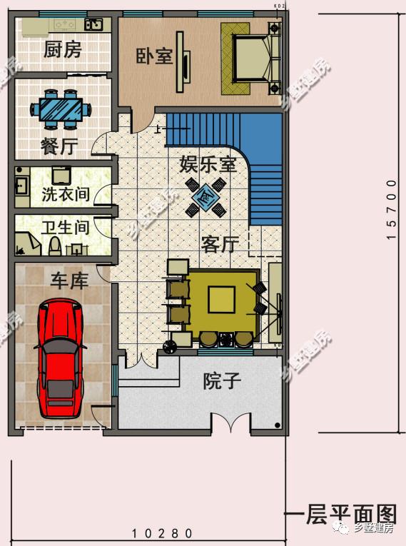 162平二層農村別墅，既美觀又大方，帶車庫和大露臺的設計，建上一棟絕對面子十足！