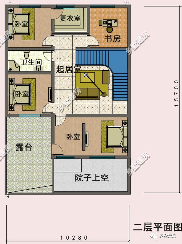 162平二層農村別墅，既美觀又大方，帶車庫和大露臺的設計，建上一棟絕對面子十足！