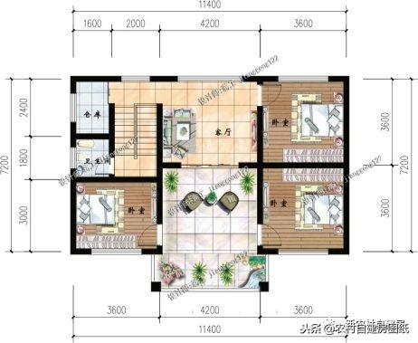 5棟外表典雅大氣，內部布局合理舒適的別墅設計圖，只需要30萬就能蓋起！