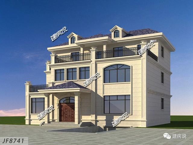 三層經典歐式別墅設計圖，戶型方正，特別是室內布局，我給100分都不嫌多